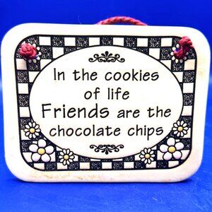 Trinity Pottery Friends Chocolate Chips Cookie Ceramic Plaque Wall Retro Décor